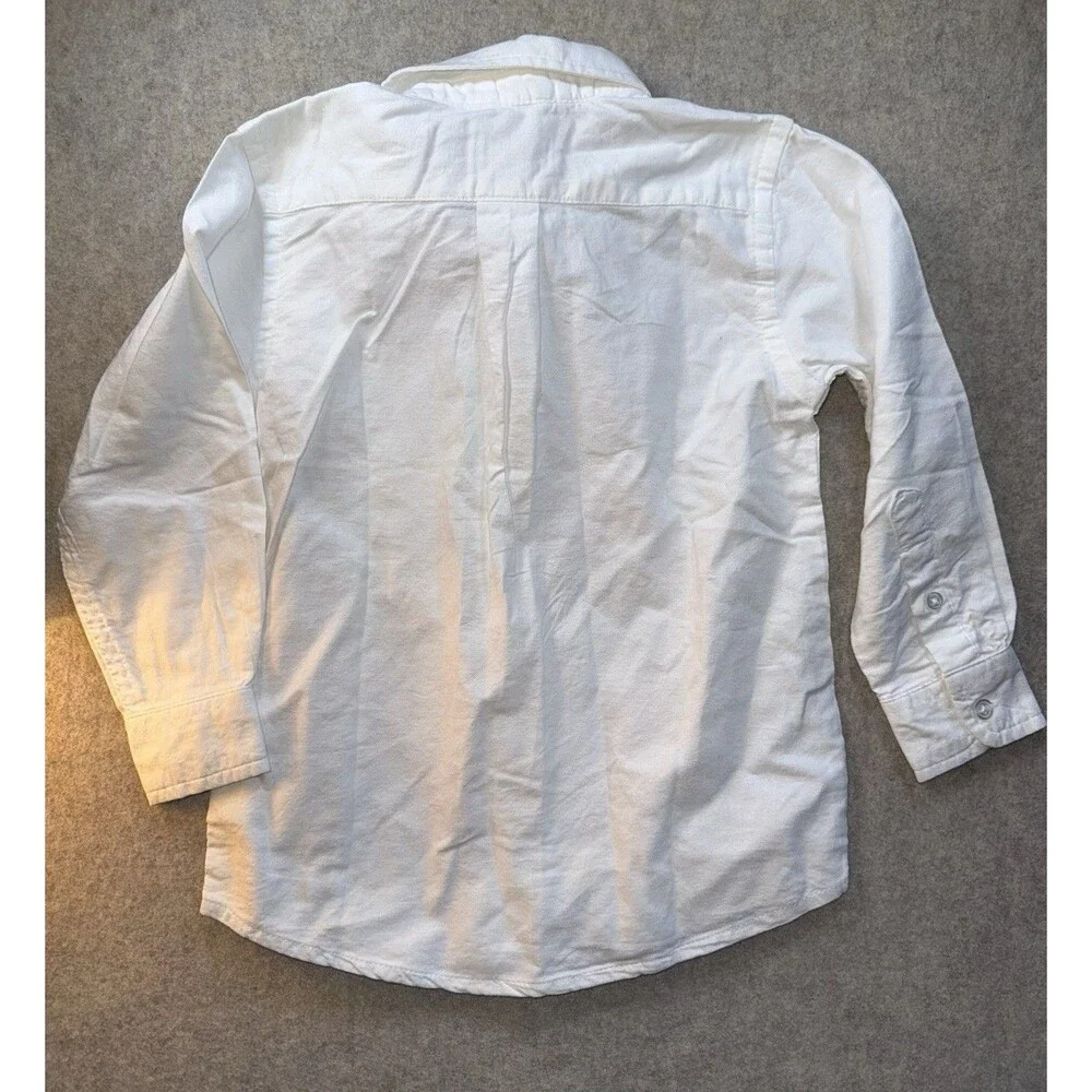 The Children’s Place Boys Size XS White Long Sleeve Button Up NWOT